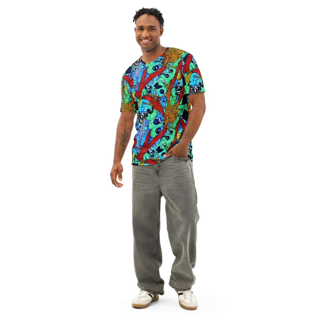 Jungle Aftershock on Men's Cotton Crew Neck T-Shirt — Front