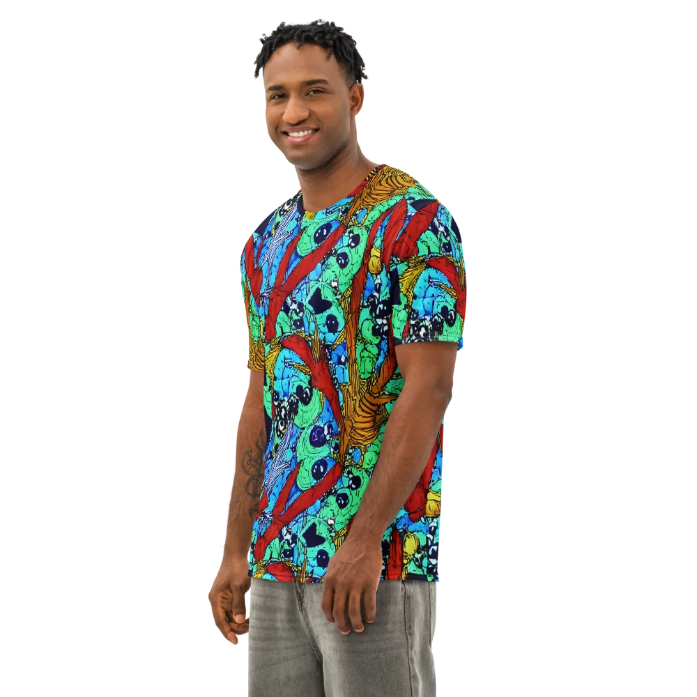Jungle Aftershock on Men's Cotton Crew Neck T-Shirt — Left Front