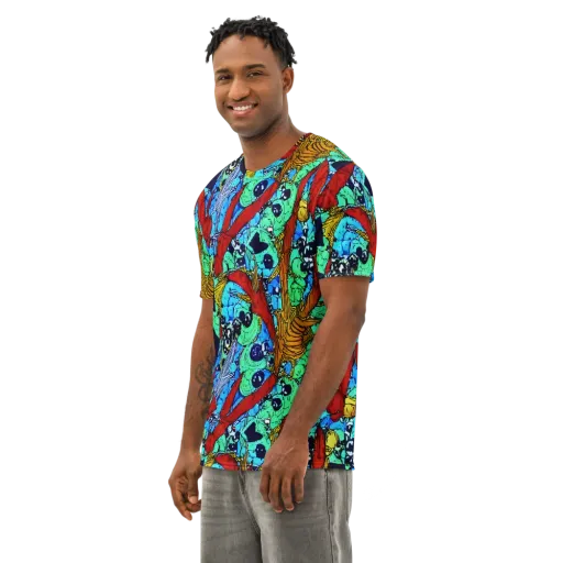 Jungle Aftershock on a Men's Cotton Crew Neck T-Shirt