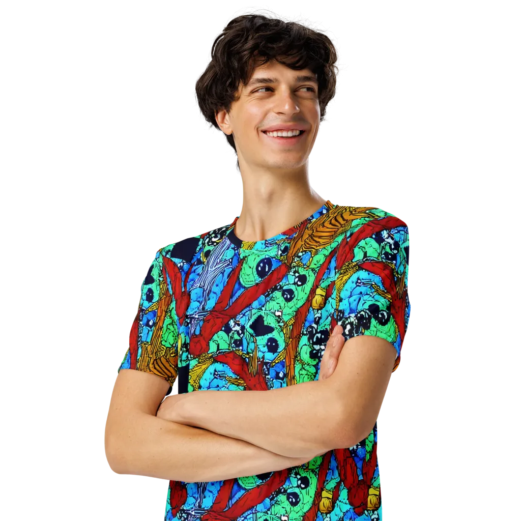 Jungle Aftershock on Men's Crew Neck T-Shirt — Left Front