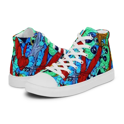 Jungle Aftershock on a Men's High Top Canvas Shoes