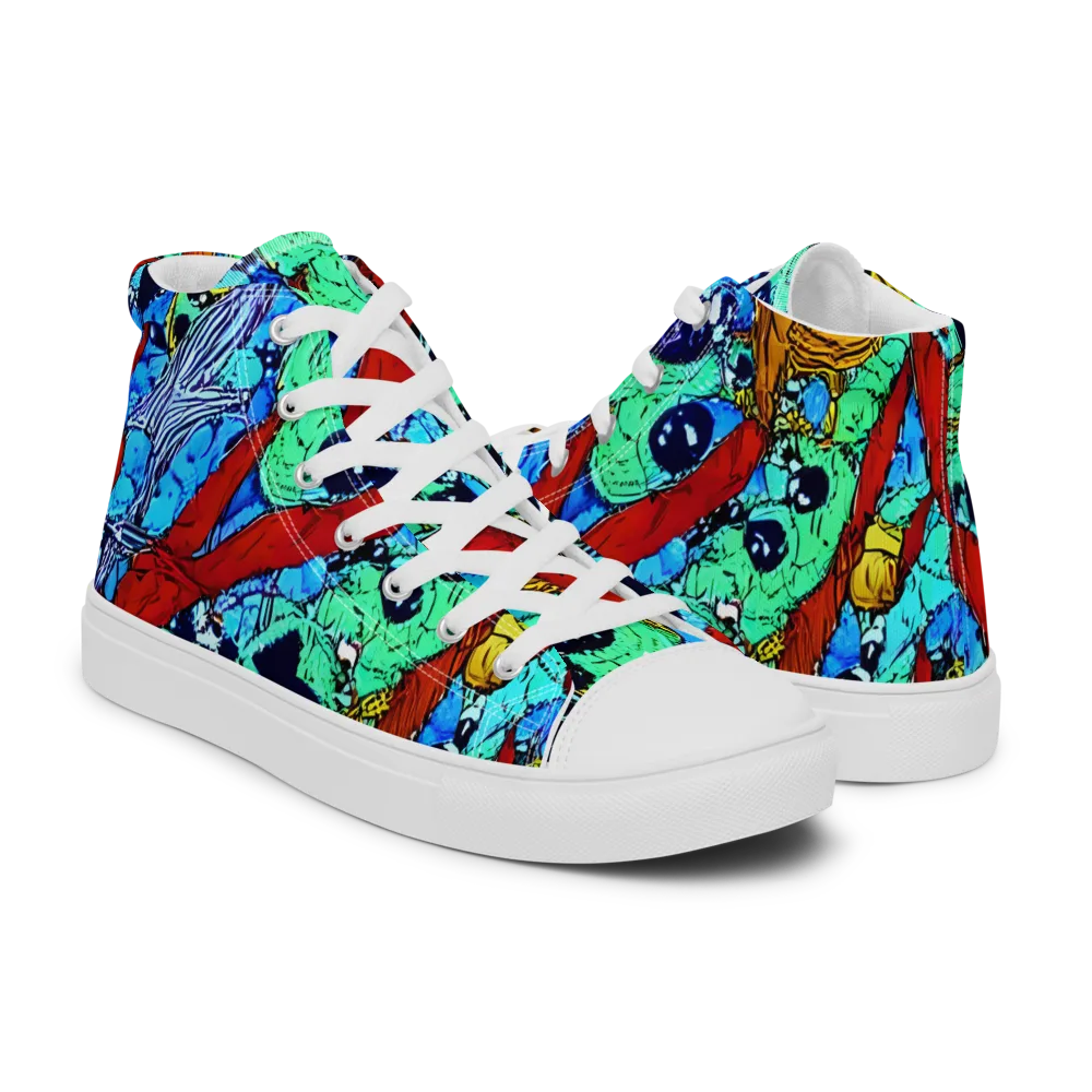 Jungle Aftershock on Men's High Top Canvas Shoes — Right