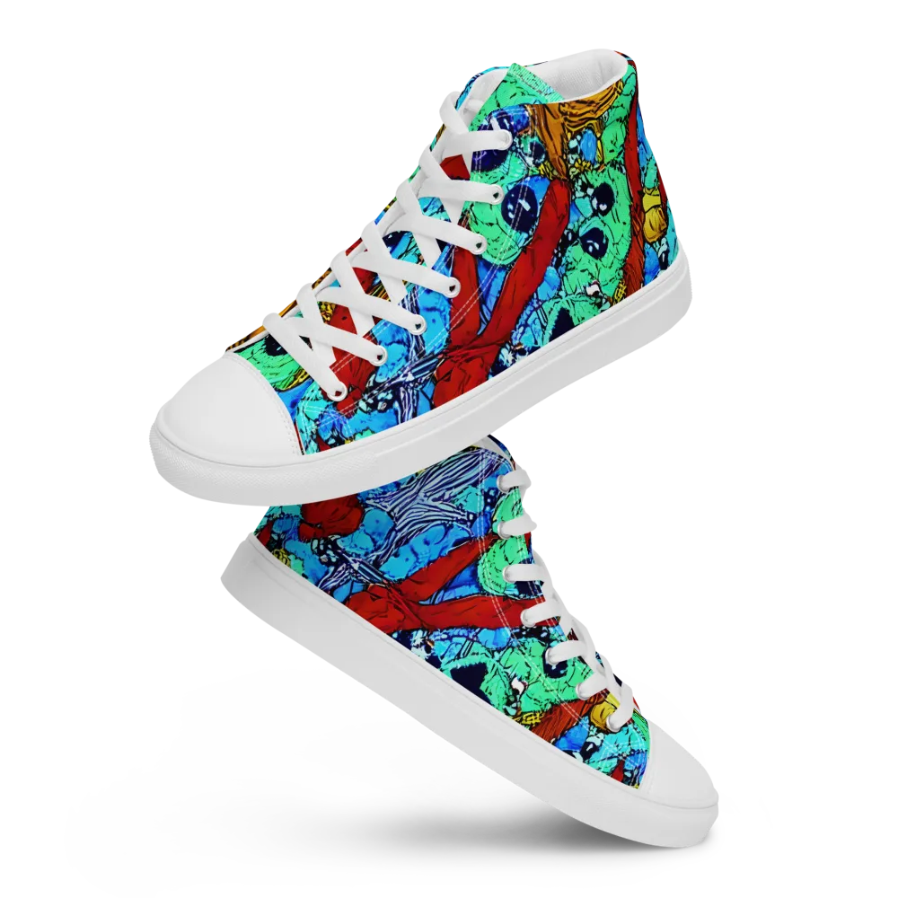Jungle Aftershock on Men's High Top Canvas Shoes — Front