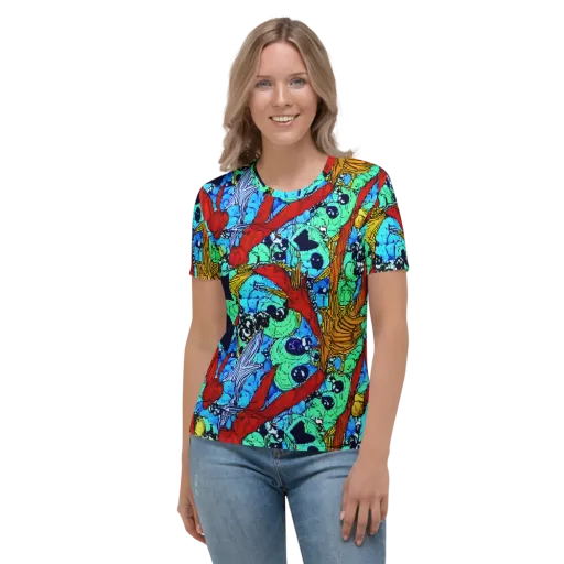 Jungle Aftershock on a Women's Crew Neck T-Shirt