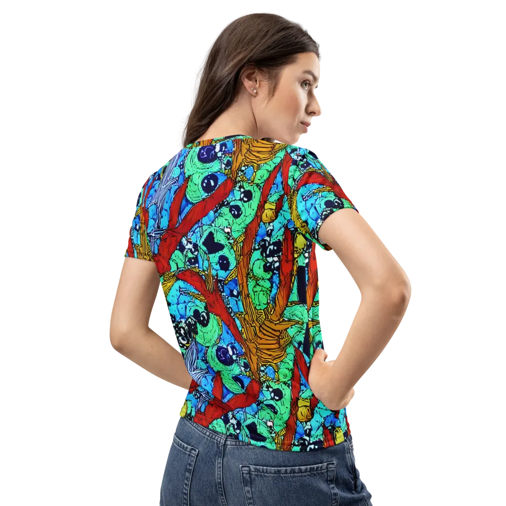 Jungle Aftershock on Women's Crew Neck T-Shirt — Back
