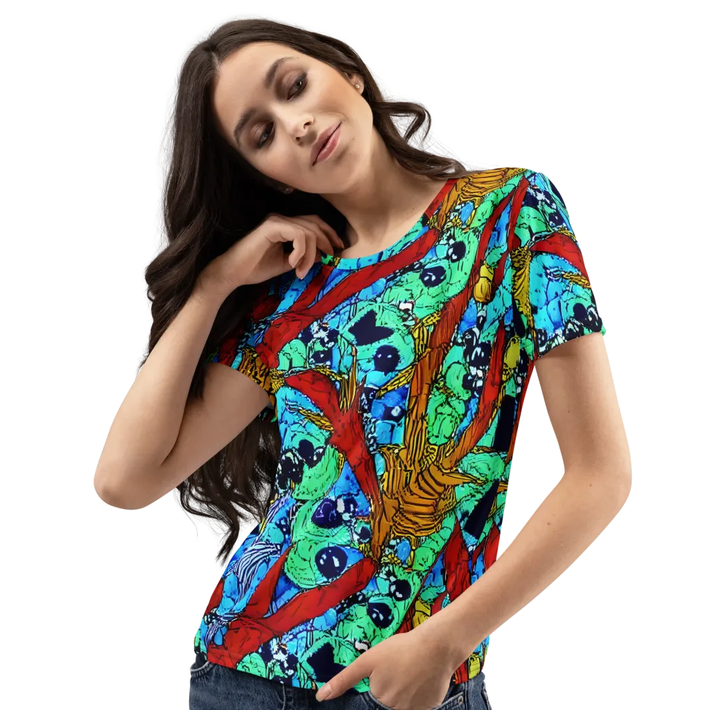 Jungle Aftershock on Women's Crew Neck T-Shirt — Left Front