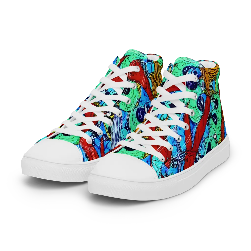 Jungle Aftershock on Women's High Top Canvas Shoes — Left Front