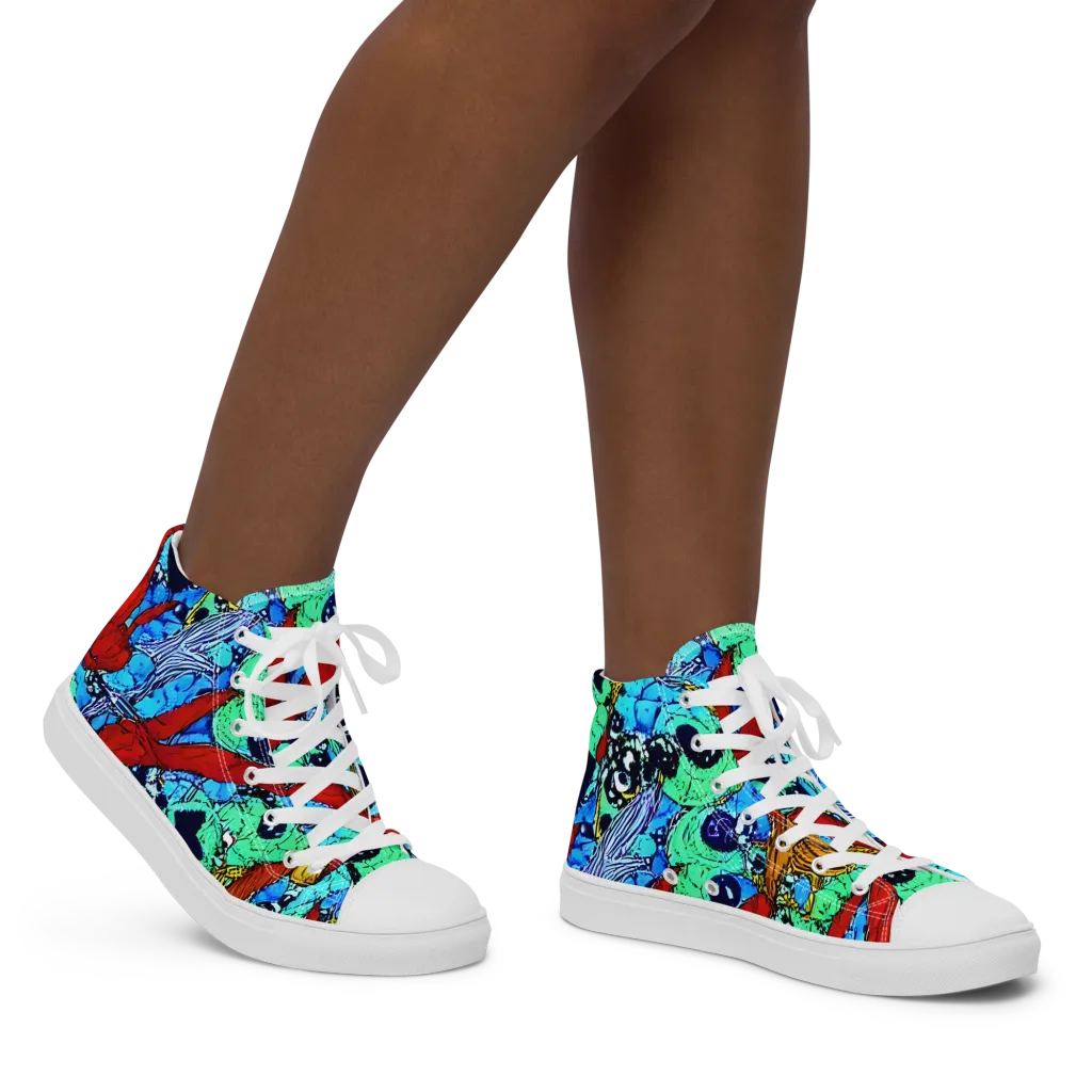 Jungle Aftershock on Women's High Top Canvas Shoes — Right