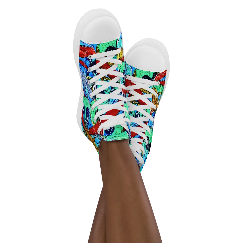 Jungle Aftershock on Women's High Top Canvas Shoes — Front