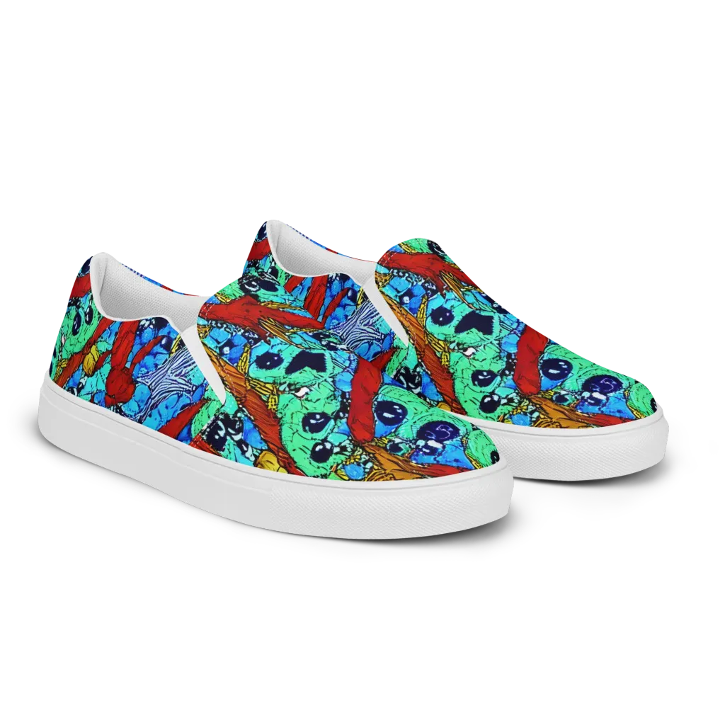 Jungle Aftershock on Men's Slip-On Canvas Shoes — Right Front