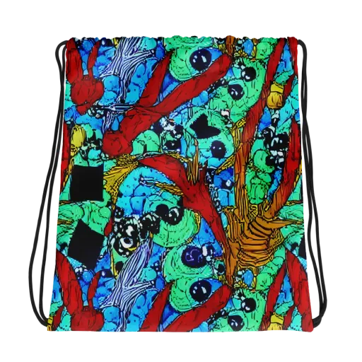 Jungle Aftershock on a Drawstring Bag