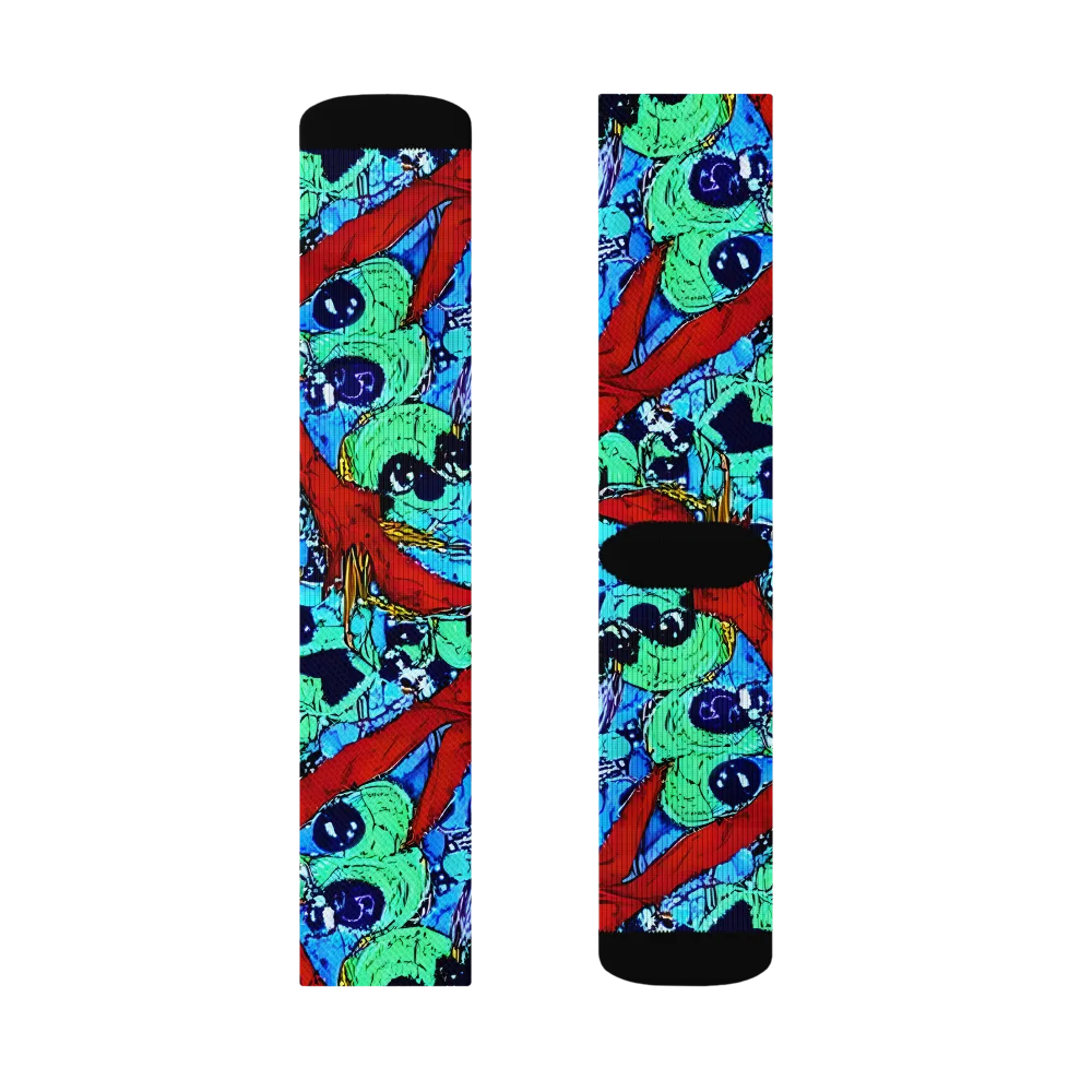 Jungle Aftershock on Socks — Left Sock