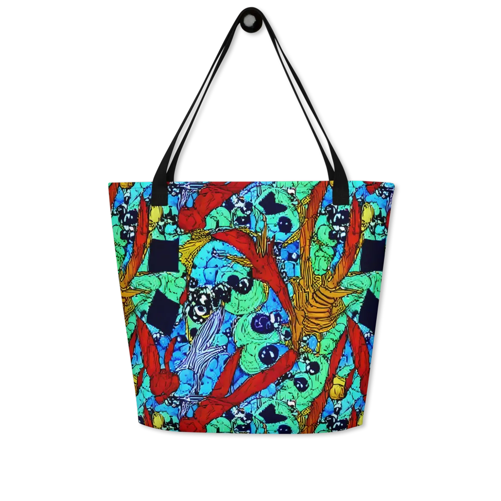 Jungle Aftershock on Large Tote Bag W/ Pocket — Front