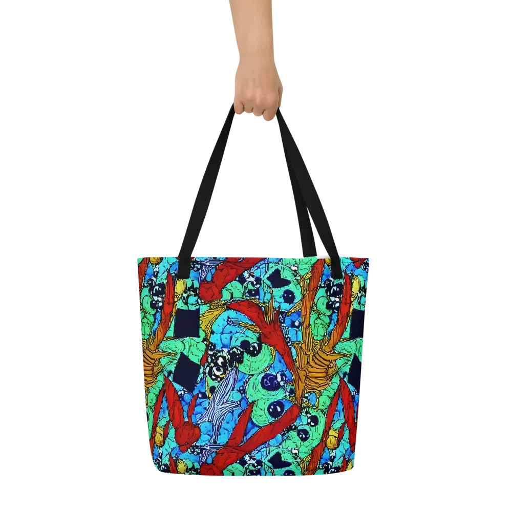 Jungle Aftershock on Large Tote Bag W/ Pocket — Front