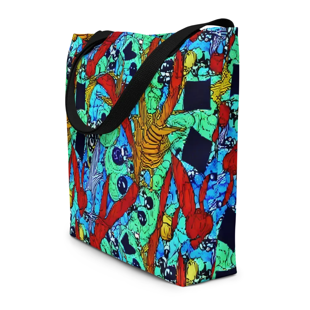 Jungle Aftershock on Large Tote Bag W/ Pocket — Front