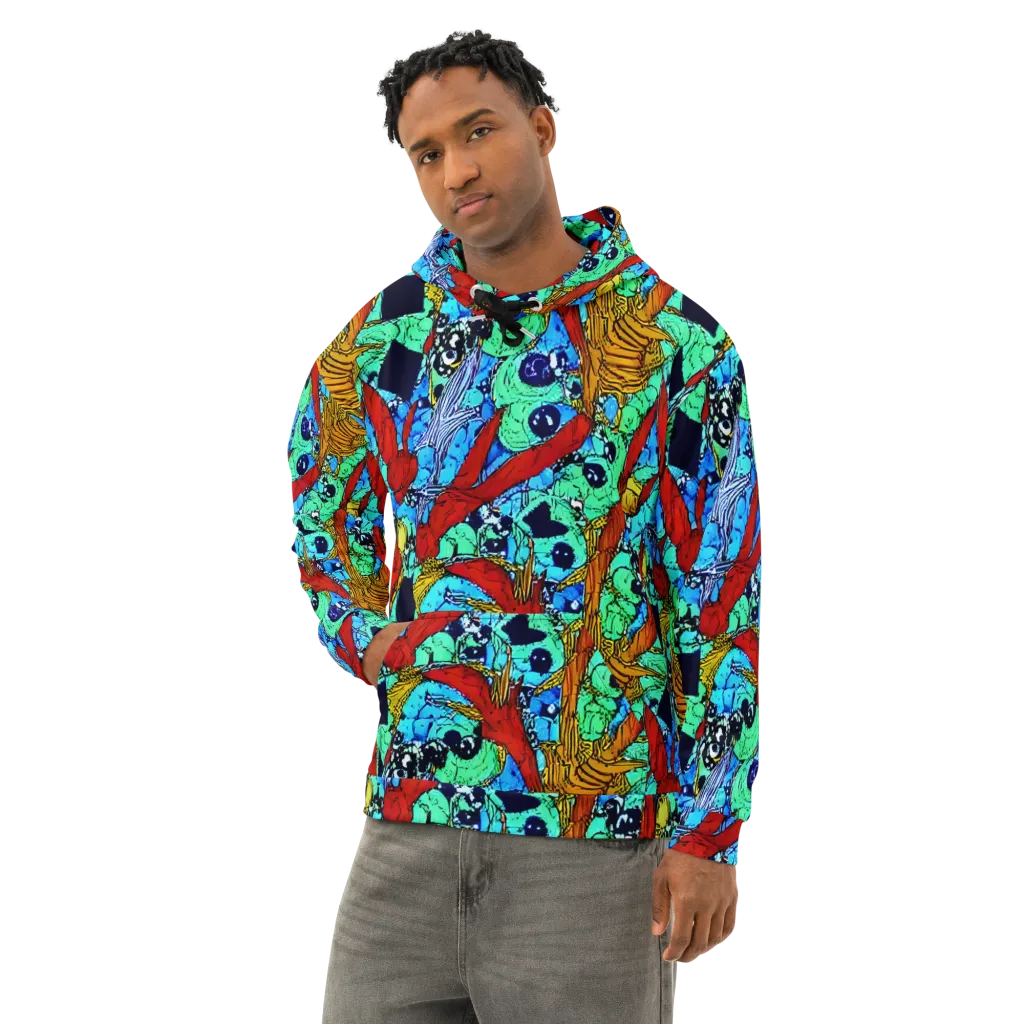 Jungle Aftershock on Cotton Hoodie — Left Front