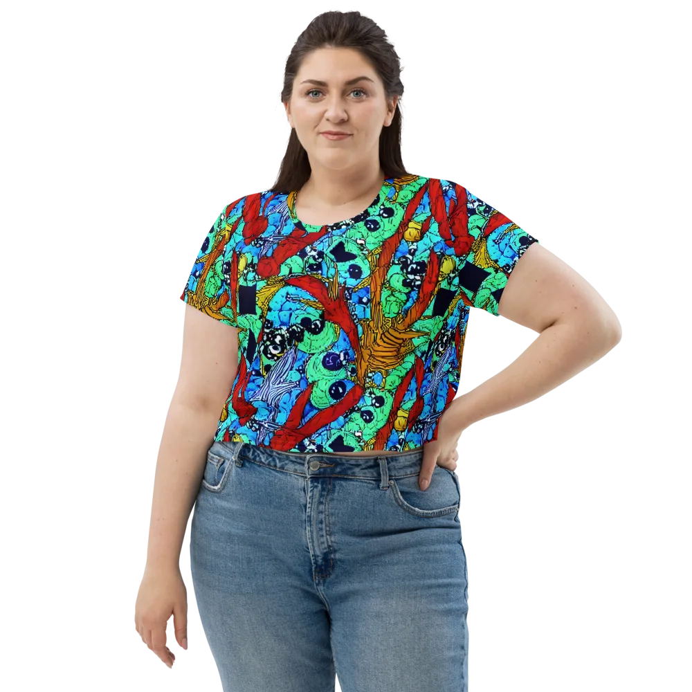 Jungle Aftershock on Crop Tee — Front