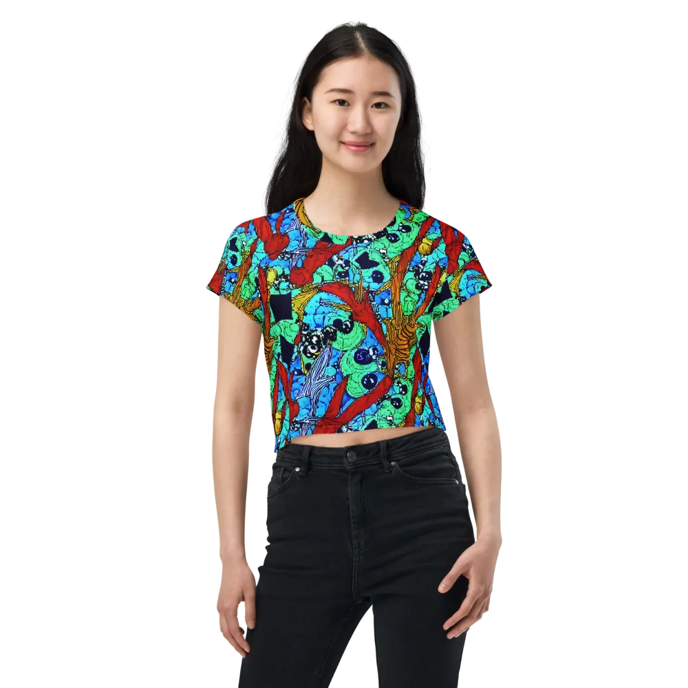 Jungle Aftershock on Crop Tee — Front