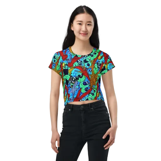 Jungle Aftershock on a Crop Tee
