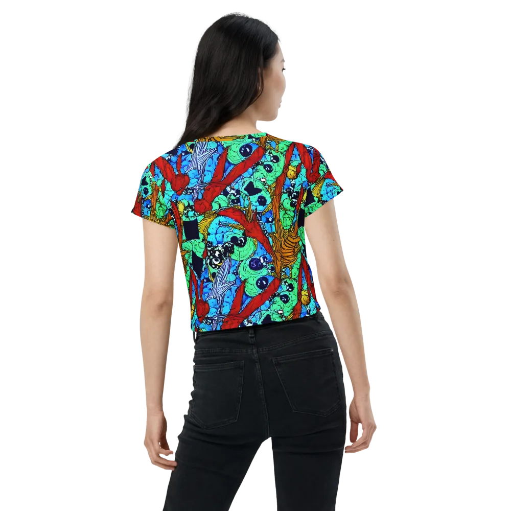 Jungle Aftershock on Crop Tee — Back