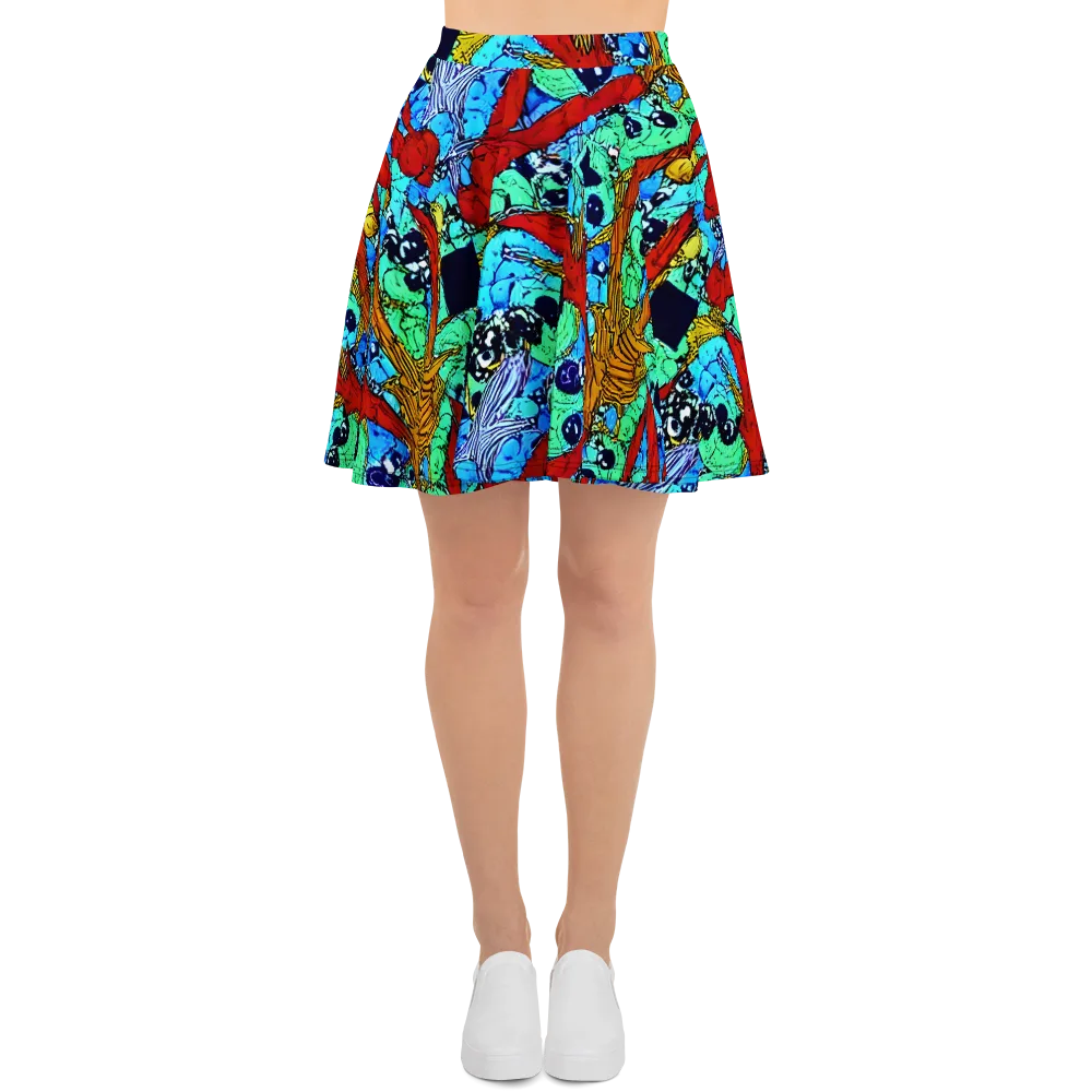 Jungle Aftershock on Skater Skirt — Front