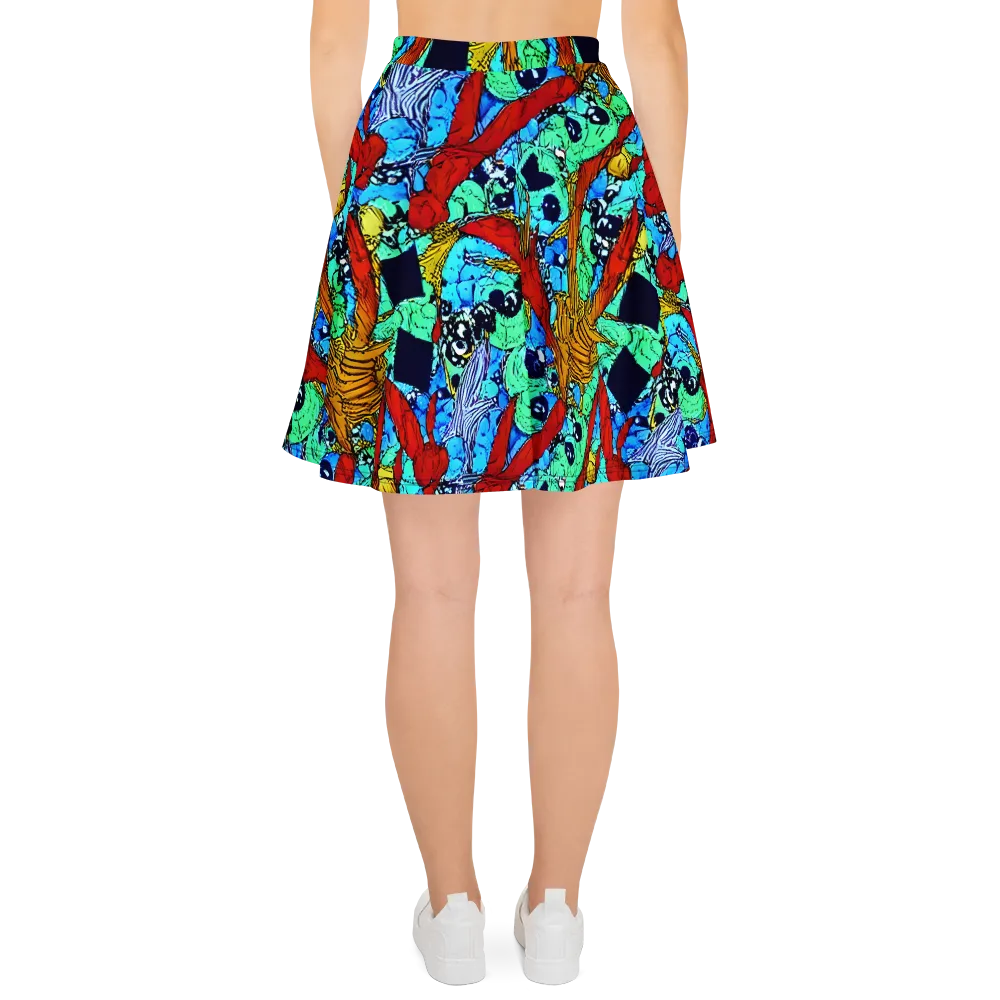 Jungle Aftershock on Skater Skirt — Back