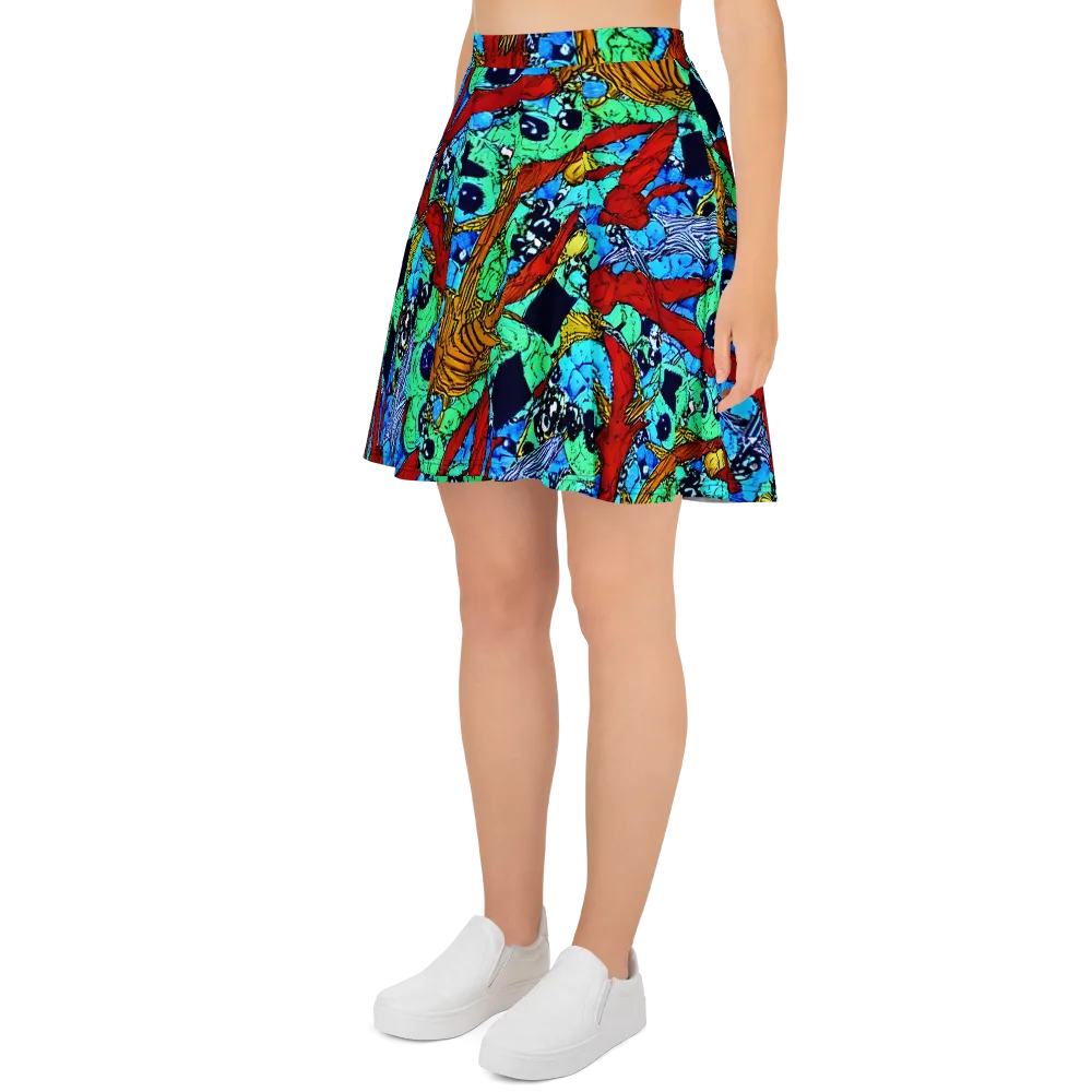 Jungle Aftershock on Skater Skirt — Left