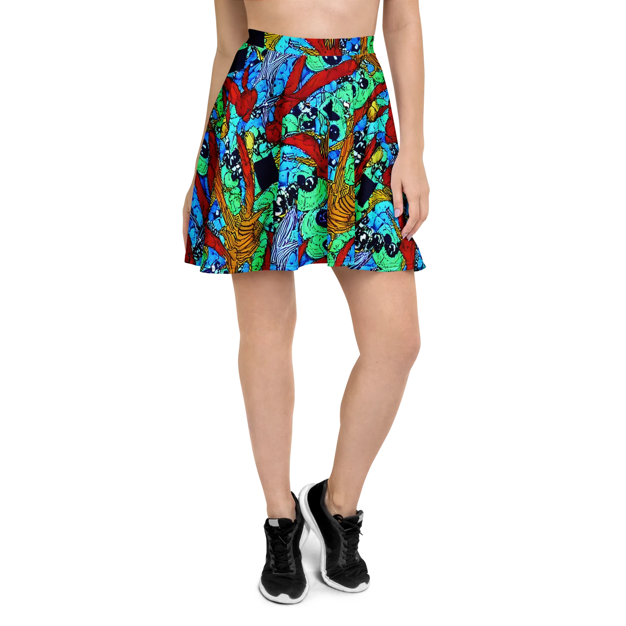 Jungle Aftershock on Skater Skirt — Front