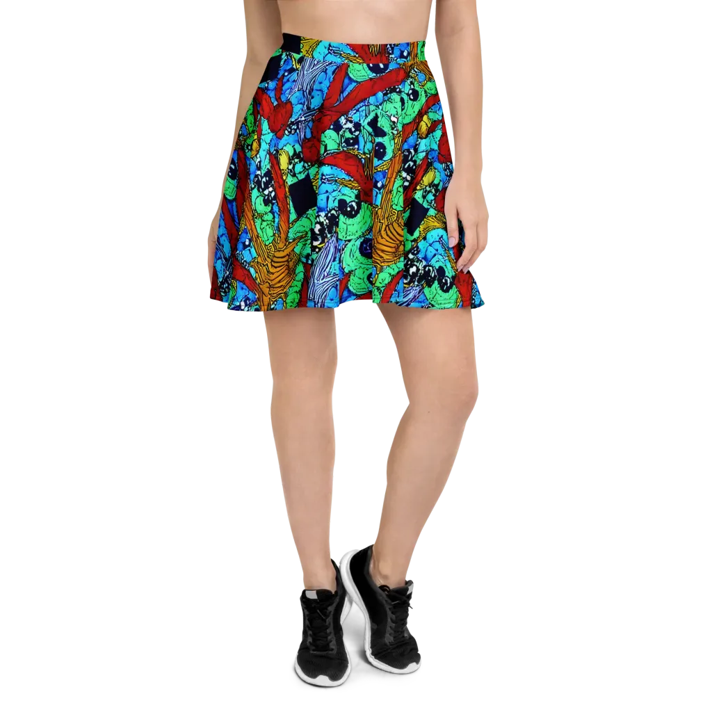Jungle Aftershock on Skater Skirt — Front