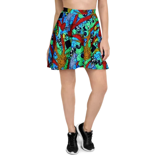 Jungle Aftershock on a Skater Skirt