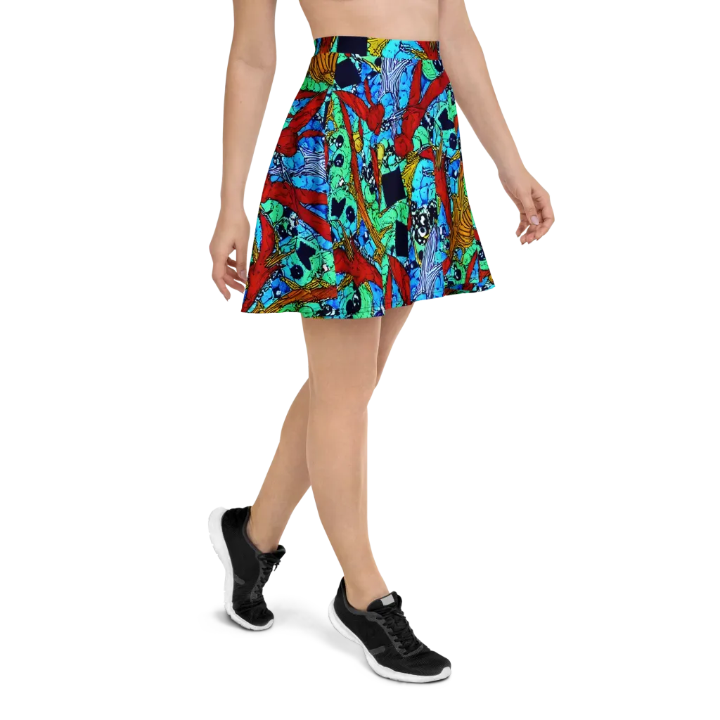 Jungle Aftershock on Skater Skirt — Right