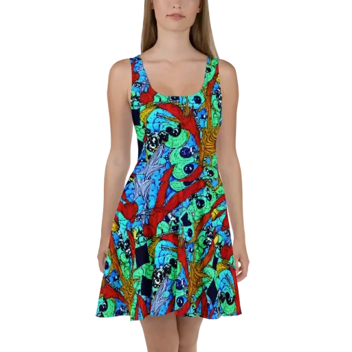 Jungle Aftershock on a Skater Dress
