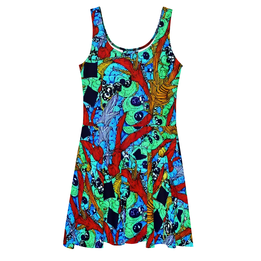 Jungle Aftershock on Skater Dress — Front