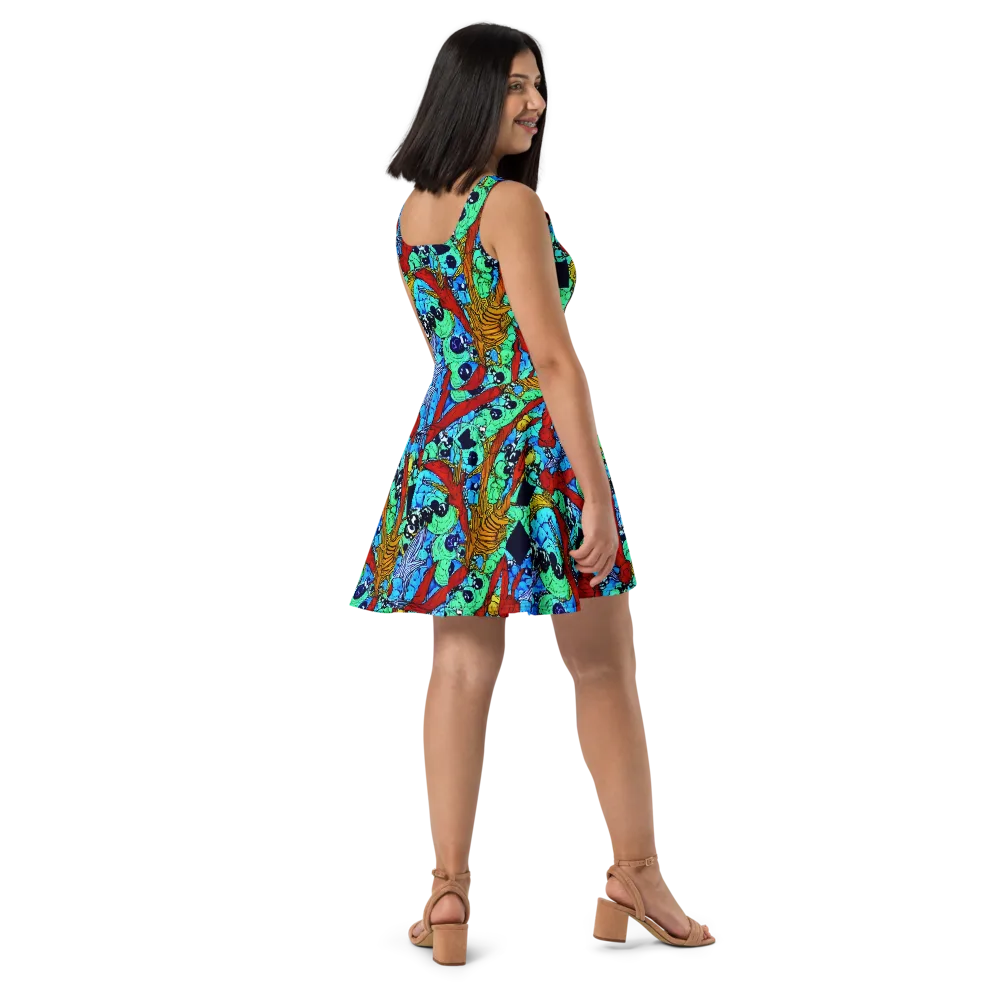 Jungle Aftershock on Skater Dress — Right