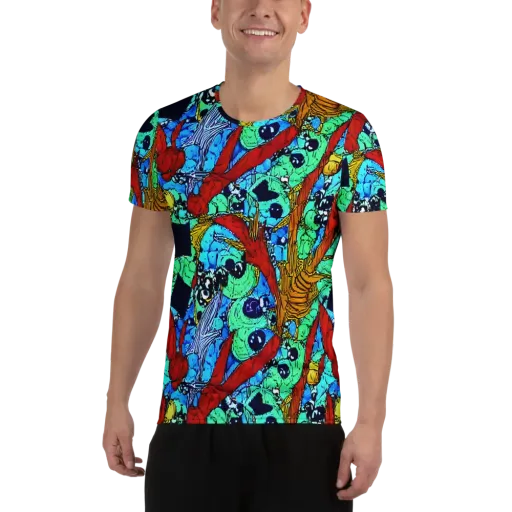 Jungle Aftershock on a Men's Athletic T-Shirt