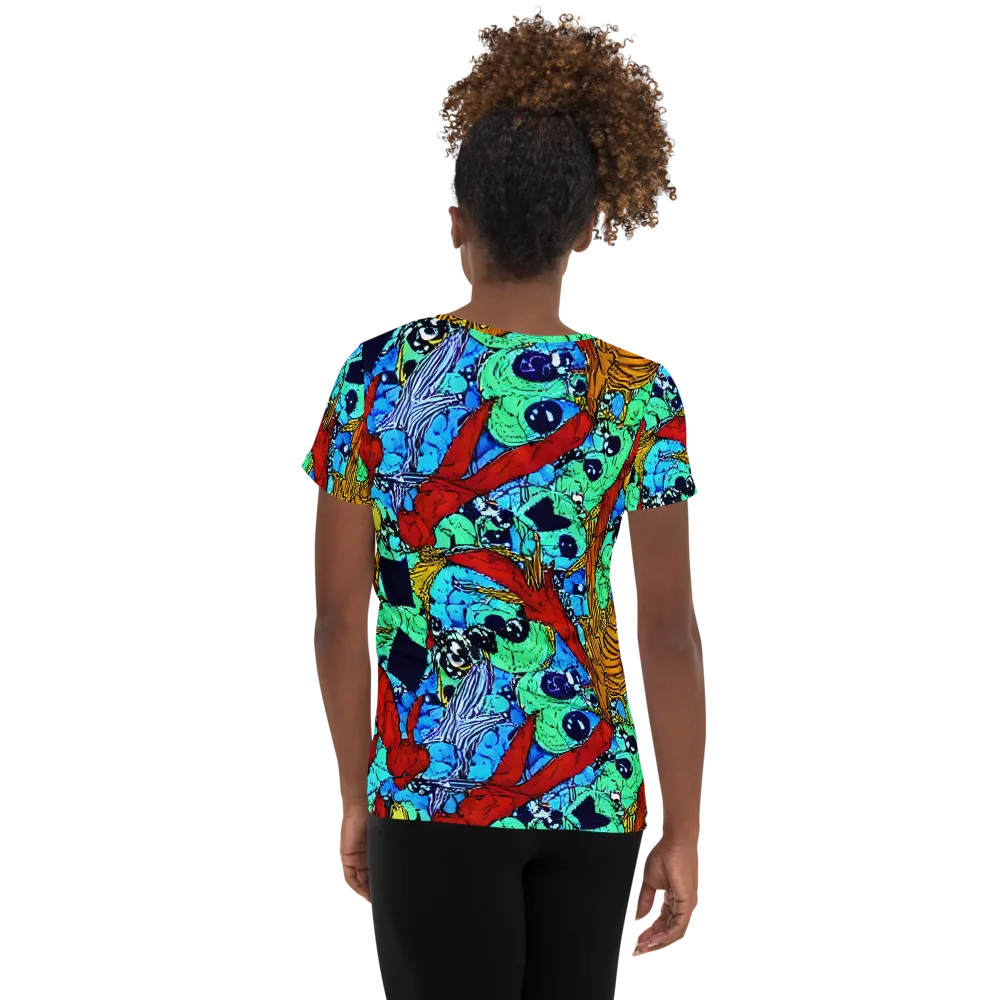 Jungle Aftershock on Women's Athletic T-Shirt — Back