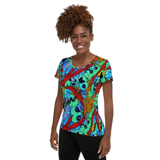 Jungle Aftershock on a Women's Athletic T-Shirt