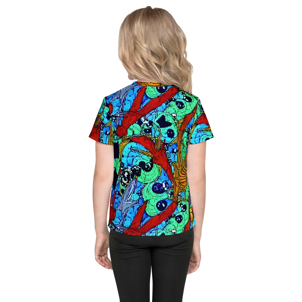 Jungle Aftershock on Kids Crew Neck T-Shirt — Back