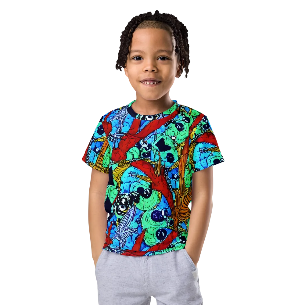 Jungle Aftershock on Kids Crew Neck T-Shirt — Front