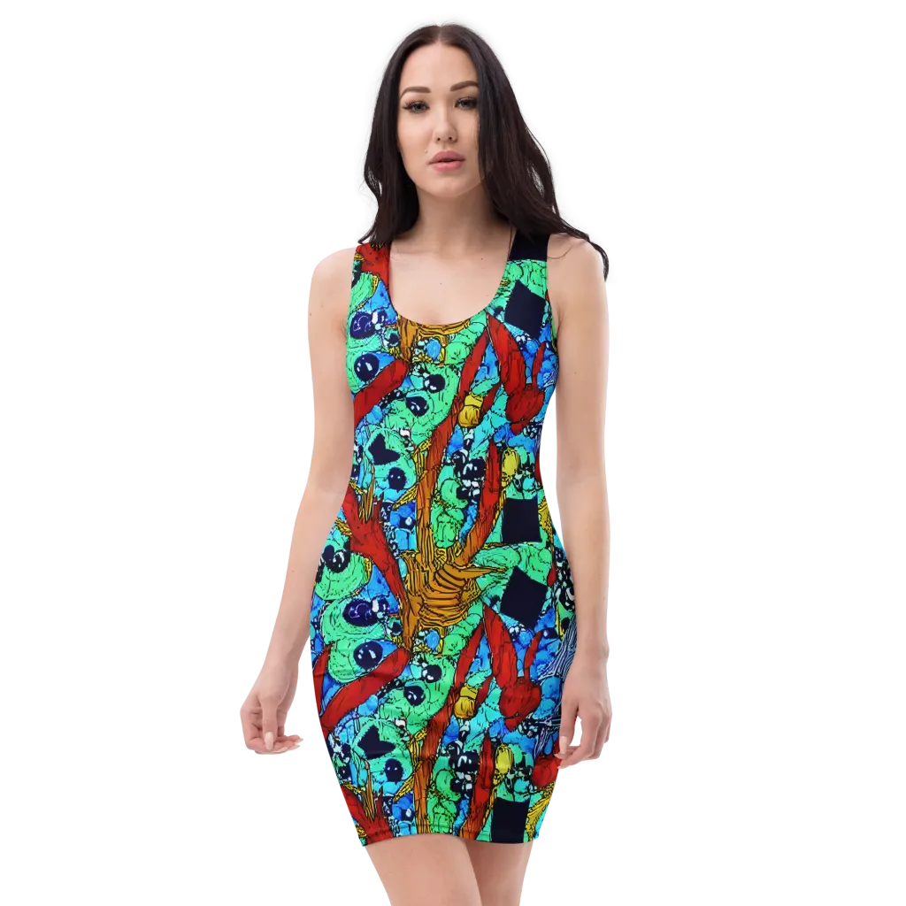 Jungle Aftershock on Bodycon Dress — Front