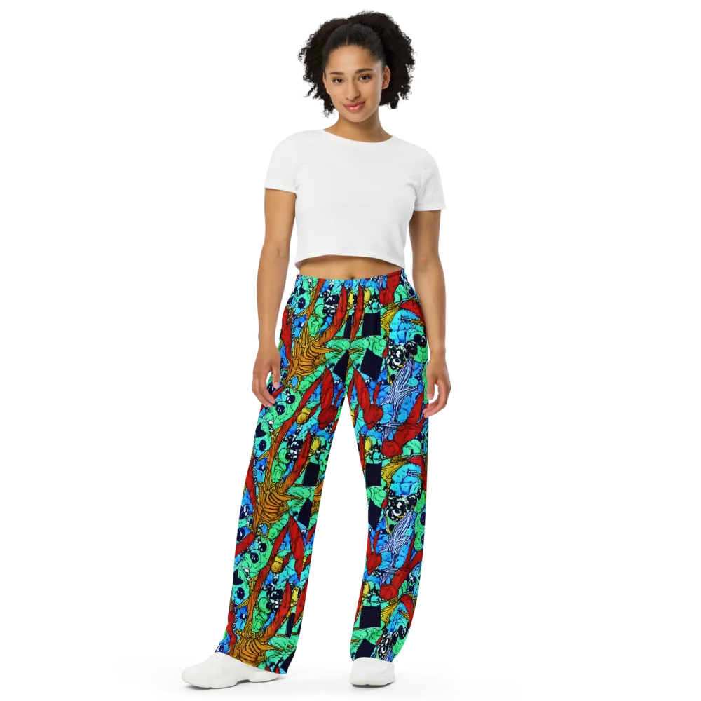 Jungle Aftershock on Wide-Leg Pants — Front