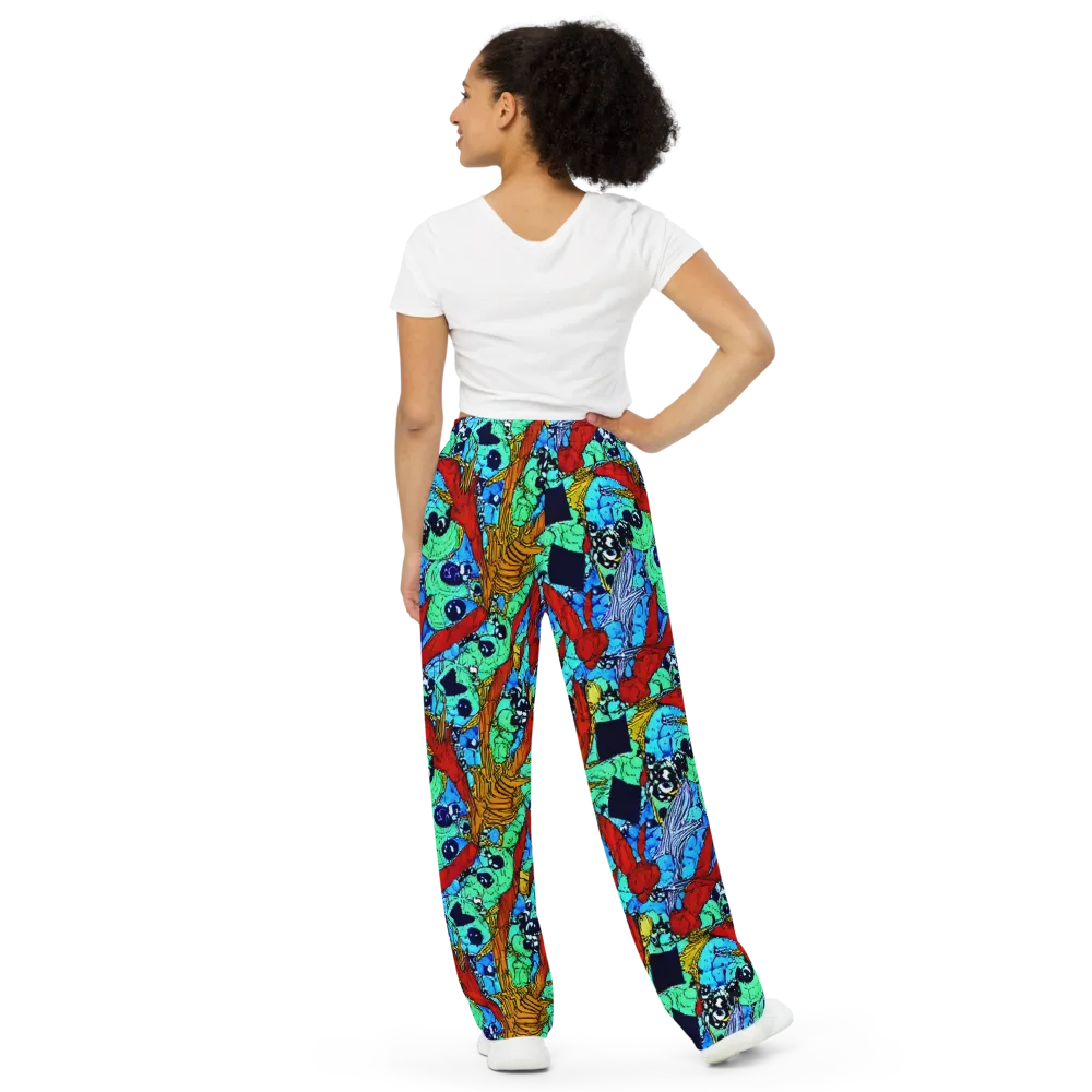 Jungle Aftershock on Wide-Leg Pants — Back