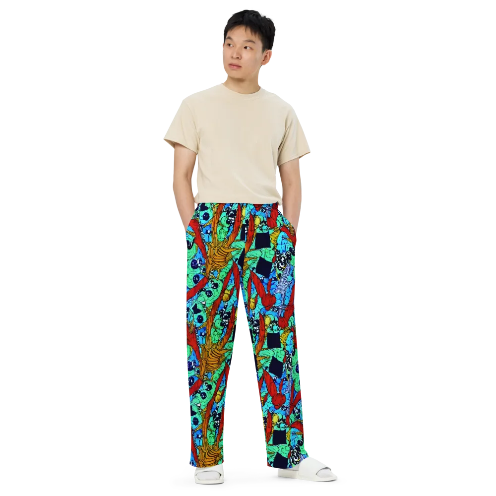 Jungle Aftershock on Wide-Leg Pants — Front