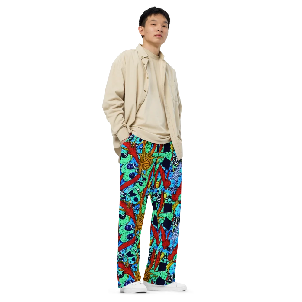 Jungle Aftershock on Wide-Leg Pants — Right Front
