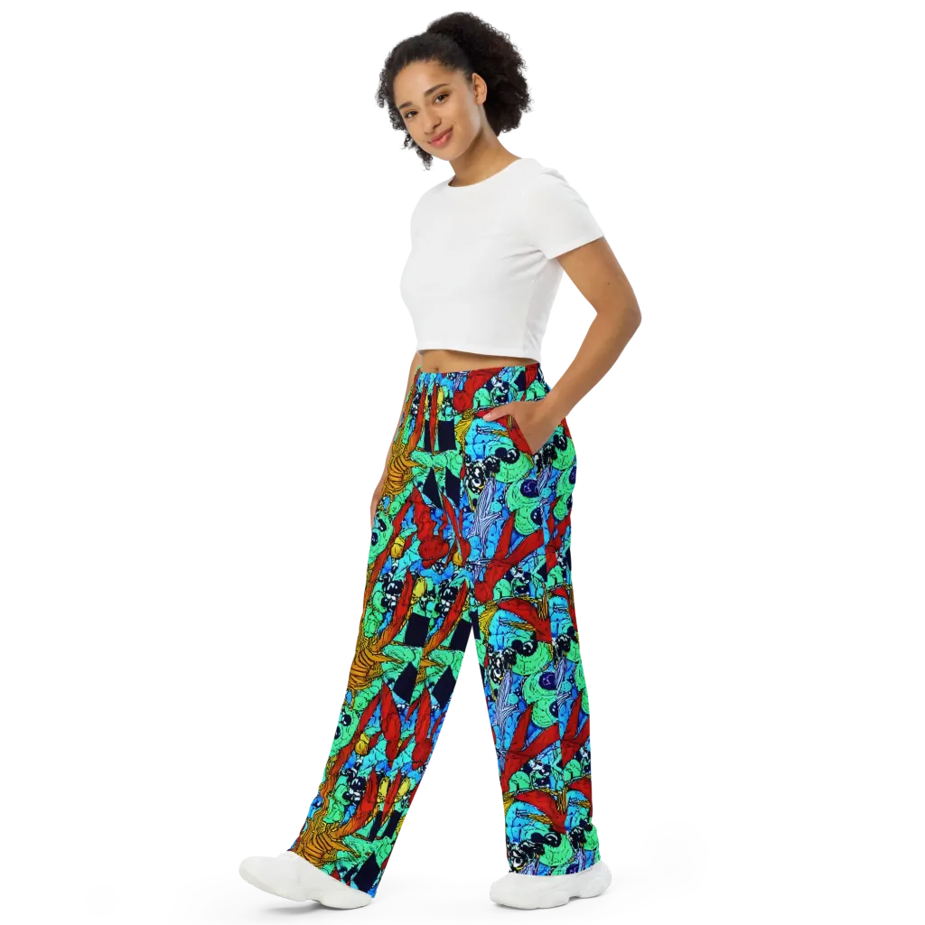 Jungle Aftershock on Wide-Leg Pants — Left Front