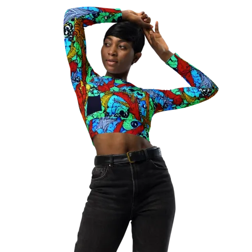 Jungle Aftershock on a Long Sleeve Crop Top