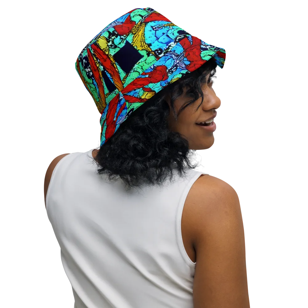 Jungle Aftershock on Reversible Bucket Hat — Right Outside