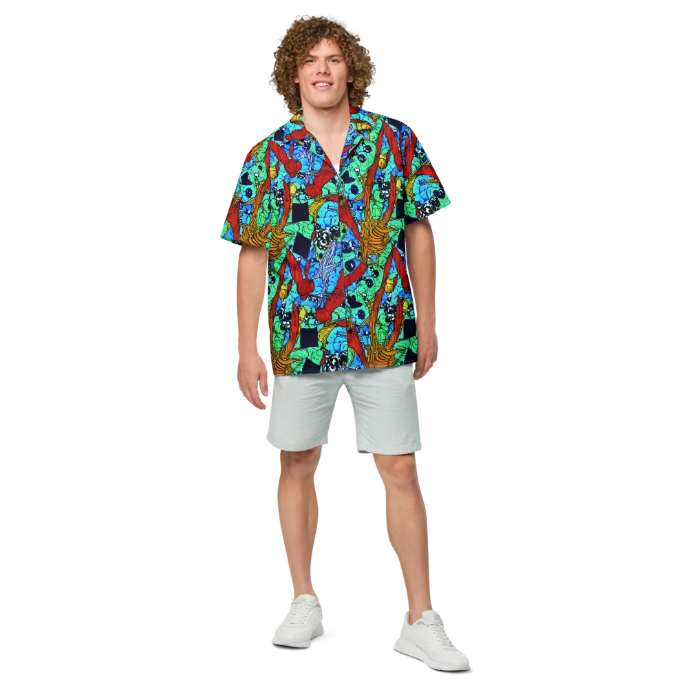 Jungle Aftershock on Button Shirt — Front