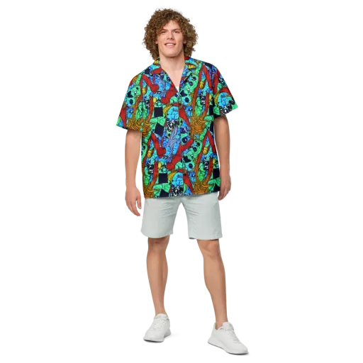 Jungle Aftershock on a Button Shirt