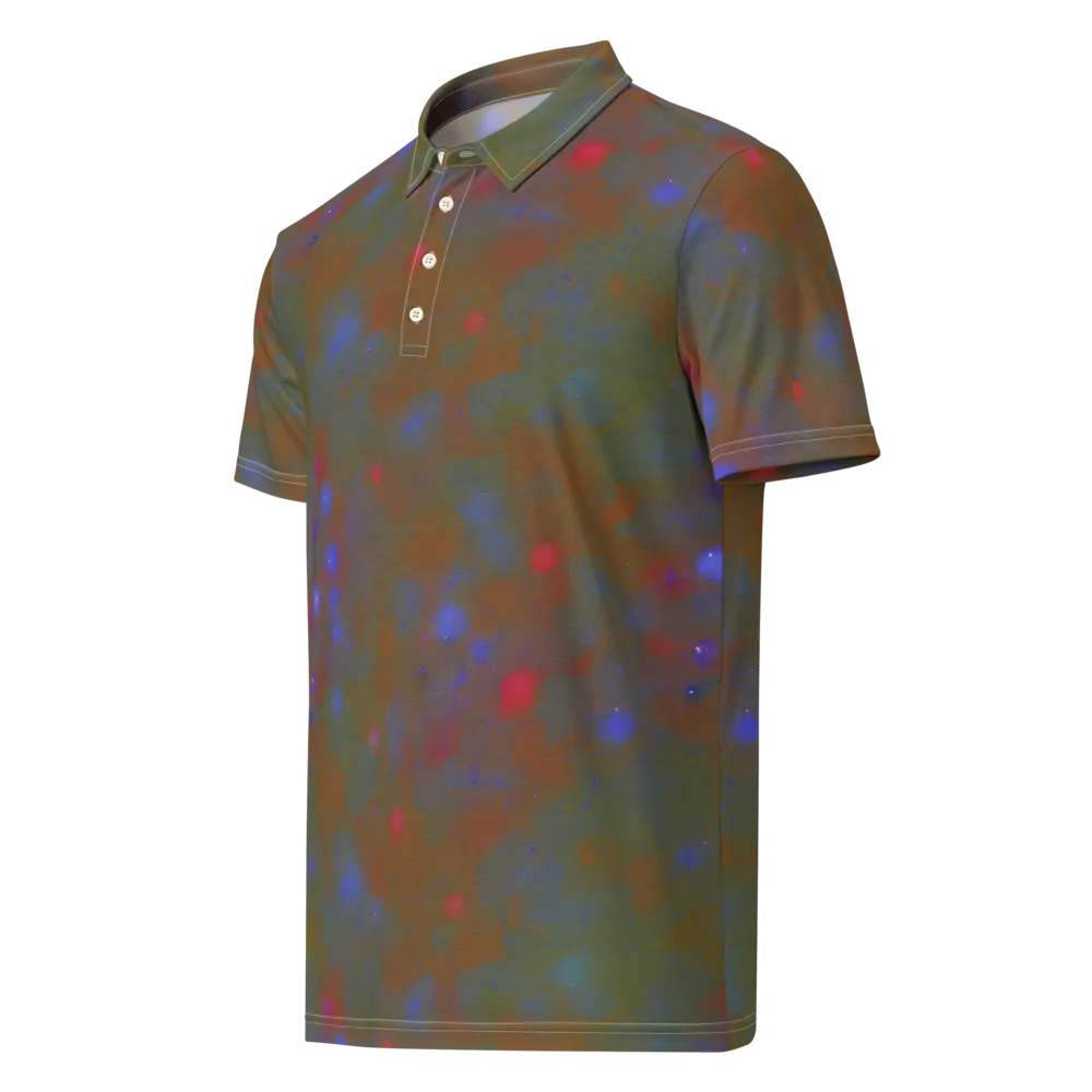 Nebula Moss on Men's Slim Fit Polo Shirt — Left Front